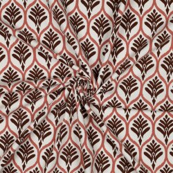 Baumwolljersey Ornament Waben - weiß