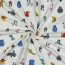 Baumwolljersey bunte lustige Tiere - weiß