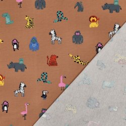 Baumwolljersey bunte lustige Tiere - kamel