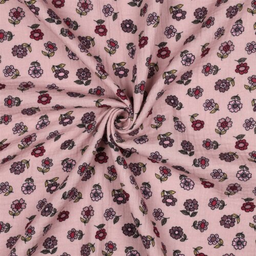 Musselin gepflücktes Blümchen - hellrosa