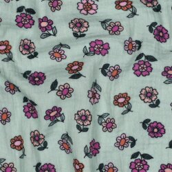 Musselin gepflücktes Bümchen - hellmint