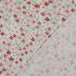 Musselin Digital Frühlingswiese- pink