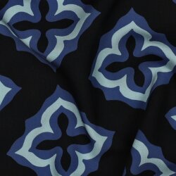 Viskose Popeline Kreuz - schwarz