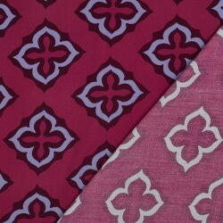 Viskose Popeline Kreuz - fuchsia