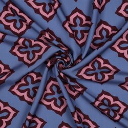 Viskose Popeline Kreuz - jeansblau