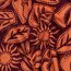 Viskose Jersey Sonnenblätter - aubergine/orange