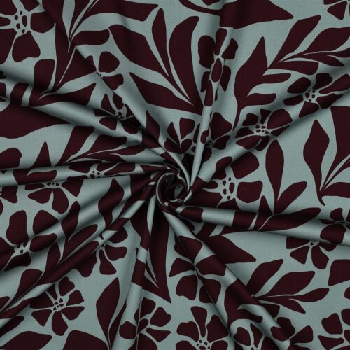 Viskose Jersey Blumenräder - hellsalbei