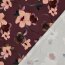 Viskose Jersey Digital Strauchblumen - aubergine