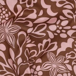 Baumwollbatist Blumen - kamel