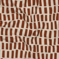 Baumwolljersey Organic Rechtecke - natur/karamell