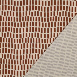 Baumwolljersey Organic Rechtecke - natur/karamell