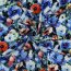 Viskose Popeline Digital Digital Blumen - blau