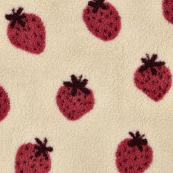 Teddystoff Erdbeeren - creme