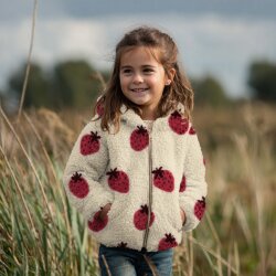 Teddystoff Erdbeeren - creme