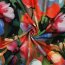 Viskose Popeline Digital Romantisch Blumen - koralle