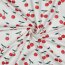 Regenjackenstoff Kirschen - weiß