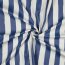Regenjackenstoff Blockstreifen - jeansblau/weiß