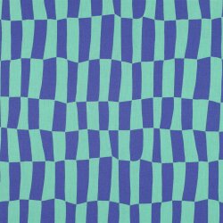 Baumwolle Organic Jennifer Bouron Streifenreihen - blau/mint