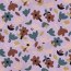 Baumwollpopeline Organic Jennifer Bouron bunte Blümchen -  softlila/antikgrün