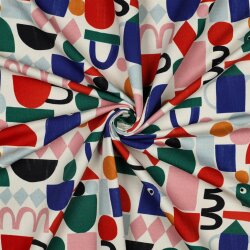 FrenchTerry Organic Digital Jennifer Bouron bunte Formen...