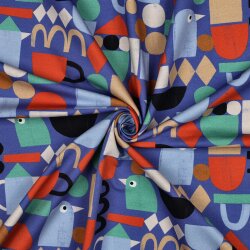 FrenchTerry Organic Digital Jennifer Bouron bunte Formen...