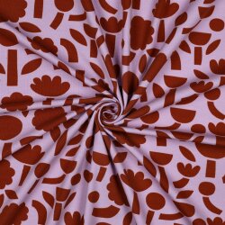 Baumwolljersey Organic Jennifer Bouron Blumen Formen -...