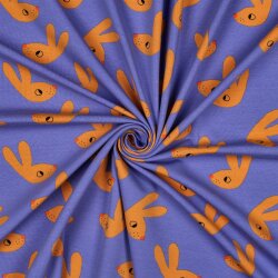 Baumwolljersey Organic Jennifer Bouron Hasenköpfe -...