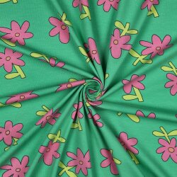 Baumwolljersey Organic Jennifer Bouron Schnittblumen -...