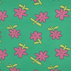 Baumwolljersey Organic Jennifer Bouron Schnittblumen -...