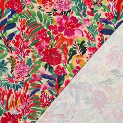 Viskosejersey Blumenkunst - altrosa