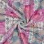 Musselin Gesteppt 2-Seitig Blumen - creme/pink