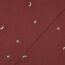 Musselin Bestickt Mond und Sterne - altrot