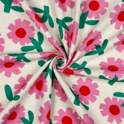 Musselin Organic Jennifer Bouron Blumenregen - natur...