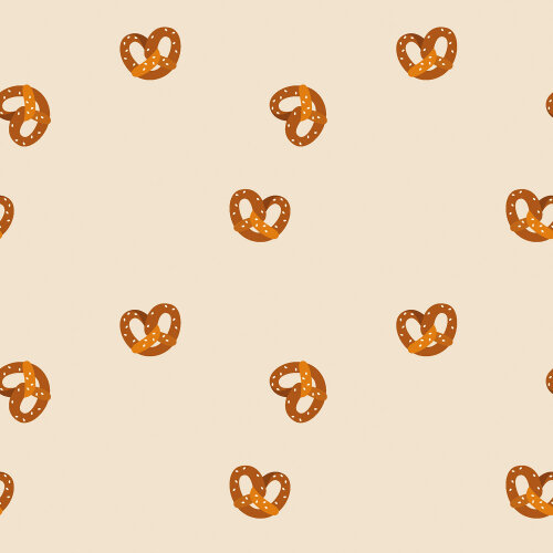 Baumwolljersey Brezel - cremebeige