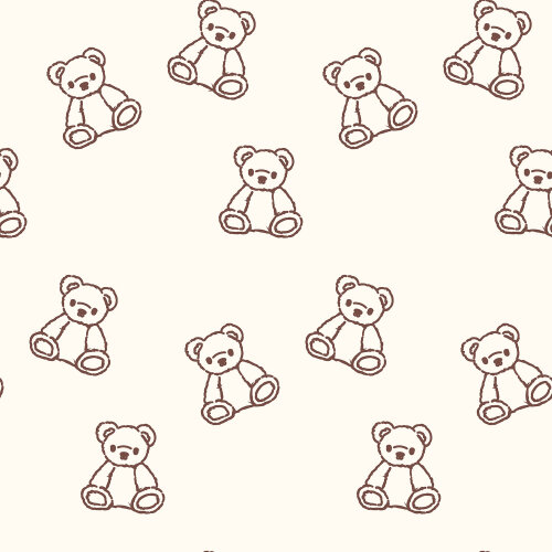 Terry Crêpe Teddybären - creme