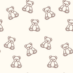 Terry Crêpe Teddybären - creme