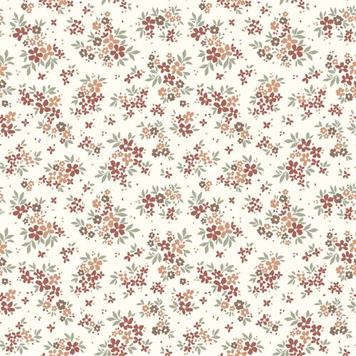 Baumwolljersey Mini Blümchen - creme