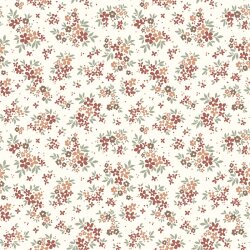 Baumwolljersey Mini Blümchen - creme