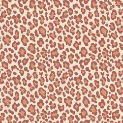 Baumwolljersey Leotupfen - cremebeige/braun