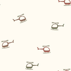 Baumwolljersey Helikopter - creme
