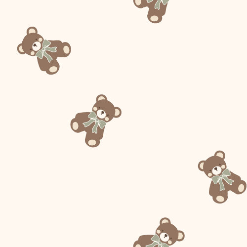 Baumwolljersey Teddybären - creme