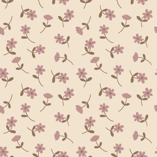 Baumwolljersey Blumenregen - cremebeige