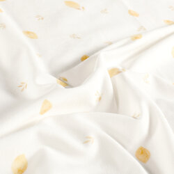 Baumwolljersey Organic Digital Zitronen - creme
