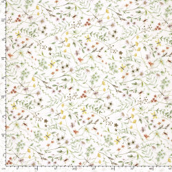 Baumwolljersey Organic Digital Sommerblumen - creme