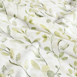 Baumwolljersey Organic Digital mediterrane Zweige - creme
