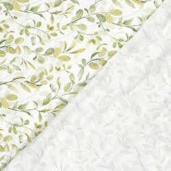 Baumwolljersey Organic Digital mediterrane Zweige - creme