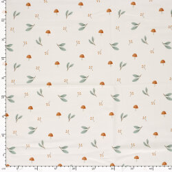Baumwolljersey Organic Digital Pilze - creme