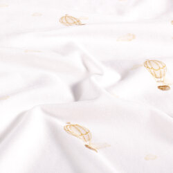 Baumwolljersey Organic Digital Heißluftballon - creme
