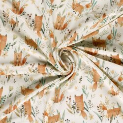 French Terry Digital Bio~Organic Fuchs im Gras -...