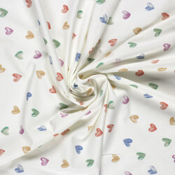 French Terry Digital Bio~Organic bunte Herzen -...